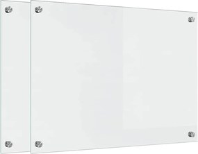 vidaXL Panou de bucătărie 2 pcs Transparent 70 x 50 cm