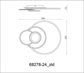 Lustra LED cu telecomanda design circular BELTRAN