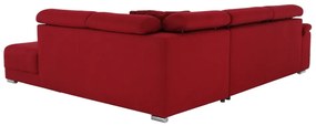 Colţar tapiţat, material textil vişiniu, model dreapta, CAILA