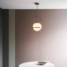 Endon 90844 - Lustră pe tijă ONTARIO 1xE27/10W/230V alamă