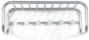 Cuier de perete argintiu cu raft din metal 72 cm Retro – Spinder Design