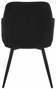 Scaun de masa rotativ NANA360 VELVET, negru