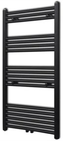 Radiator port-prosop încălzire centrală baie drept, negru, 600x1160 mm