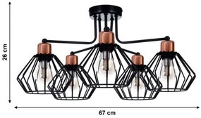 Lustră aplicată PORTO 5xE27/40W/230V
