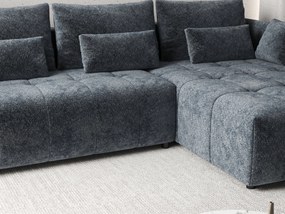 Colțar extensibil dumonde cu ladă de depozitare si sezut confortabil din spuma high-density, Malta Euphoria Grafit II 235x185 cm