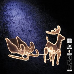 Ren de Craciun 240 LED, decoratiuni luminoase de exterior