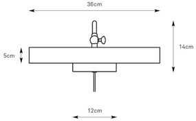 Markslöjd 108982 - Aplică pentru tablouri CIGLIA, 2 x E14, 40 W, 230 V, alamă