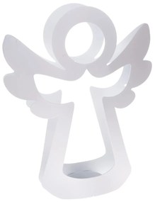 Sfeșnic metalic de Crăciun Înger,17 x 22 x 6 cm