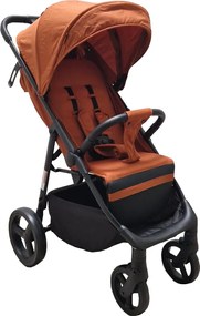 Carucior nou nascuti 2 in 1 BABY CARE™ PRO S 508, Cadru aluminiu, Spatar reglabil in 3 trepte, Husa picioare, Frana picior, Pliabil, Portocaliu Gold