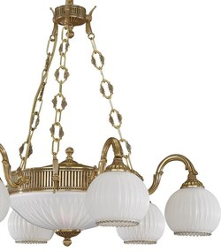Lustra clasia din alama 6+2 design italian 9300