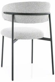 Scaun de dining bej ELTON cu picioare negre