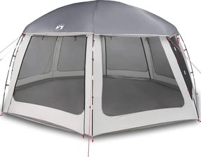 vidaXL Cort de piscină cu pereți detașabili și plasă gri 612x612 cm