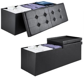 Deuba Cutie depozitare cu capac rabatabil 80x40x40cm - neagra