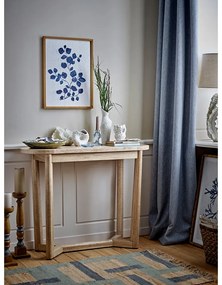 Masă consolă în culoare naturală din lemn de arbore de cauciuc 35x100 cm Serrone – Bloomingville