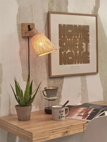 Aplica de perete eco din bambus Java nat/15x17, natural