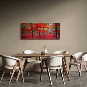 Tablou - Pădurea roșie (120x50 cm)