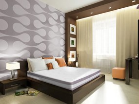 Saltea Argentum Healthguard Memory 12+3+4, 200x200 cm, H 21 cm, Ortopedica, Anatomica, Husa cu ioni de argint, Ventilatie 3D