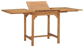 vidaXL Masă de grădină extensibilă (110-160)x80x75cm lemn masiv tec