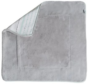 Pătură pentru copii albă/verde-mentă din micropluș/cocolino 80x80 cm Happy Cloud – Roba