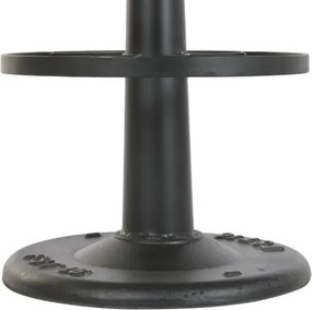 Scaun rotativ de bar din piele naturala si metal, stil industrial, "Rotor"