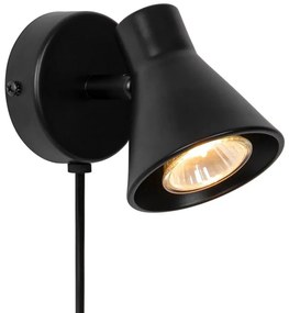 Aplica de perete cu spot directionabil design modern Eik 2 negru