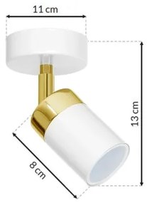 Spot JOKER 1xGU10/25W/230V alb/auriu