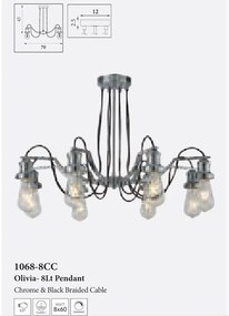 Lustra stil industrial Olivia 8Lt