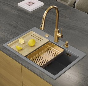 Chiuveta din granit MARC 110 WORKSTATION gri metalic