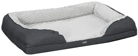 PawHut Pat pentru Câini Căptușit cu Pernă Detașabilă și Lavabilă, Bază Antiderapantă, Dimensiuni 120x80x22 cm, Gri Cărbune | Aosom Romania