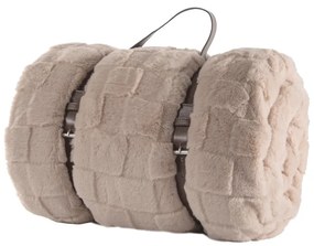 Pătură bej din micropluș/cocolino 150x200 cm Rava – Tiseco Home Studio
