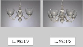 Candelabru cu 3 brate design italian din alama 9851