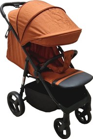 Carucior nou nascuti 2 in 1 BABY CARE™ PRO S 508, Cadru aluminiu, Spatar reglabil in 3 trepte, Husa picioare, Frana picior, Pliabil, Portocaliu Gold
