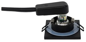 Set de 6 spoturi încastrate moderne negre pentru baie - Doku