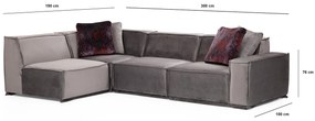 Colțar Legaletta 7 (gri). 1106877