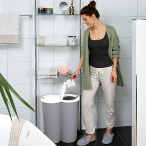 Cos de gunoi dublu Plastic Taupe 2 x 25 L