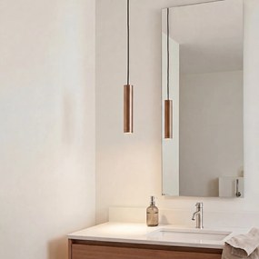 Lampă suspendată de design bronz închis GU10 50mm IP44 - Tuba