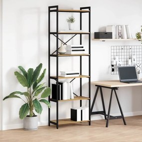 vidaXL Bibliotecă stejar artizanal 60 x 30 x 188 cm