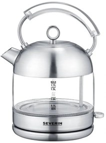 Ceainic electric Severin WK 3459, 2400W, 1.7 L, Protectie la supraincalzire, Filtru detasabil, Fara BPA, Inox