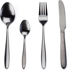decoDoma Set tacâmuri din oțel inoxidabil BLACK 24 buc