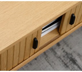 Măsuță de cafea în culoare naturală cu aspect de lemn de stejar 60x120 cm Nola – Unique Furniture
