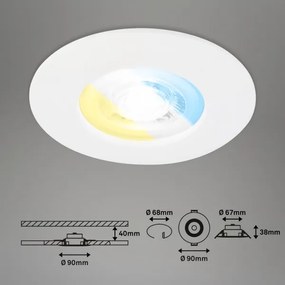 Briloner 7605036-SET Plafonieră încastrată pentru baie, set 3xLED/4,9W/230V IP44, albă