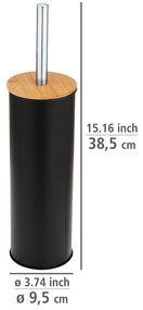 Perie de WC neagră din oțel Tortona – Wenko