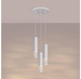 Lustră pe cablu Sollux SL.1694 LIRO 3xGU10/10W/230V alb