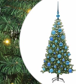 vidaXL Brad de Crăciun cu 150 LED cu suport Verde 120 cm PVC