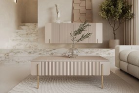 Măsuță de cafea cu sertare Malmi 100 cm - cașmir / picioare aurii