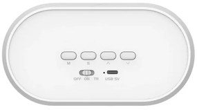 Lampă de noapte LED reglabilă cu ceas BUNNY LED/1,2W/5V 3000K