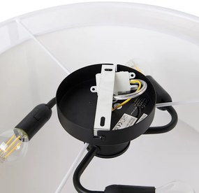 Plafoniera moderna alba 50 cm 3 lumini - Drum Duo