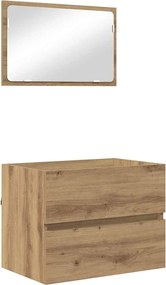 vidaXL Set de mobilier pentru baie cu sertar 2 pcs Stejar Artizanal