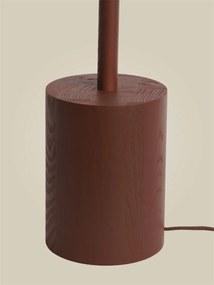 Lampadar LED din lemn de frasin maro Okinawa