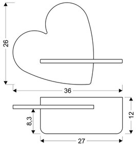 Corp de iluminat pentru copii albastru Heart – Candellux Lighting